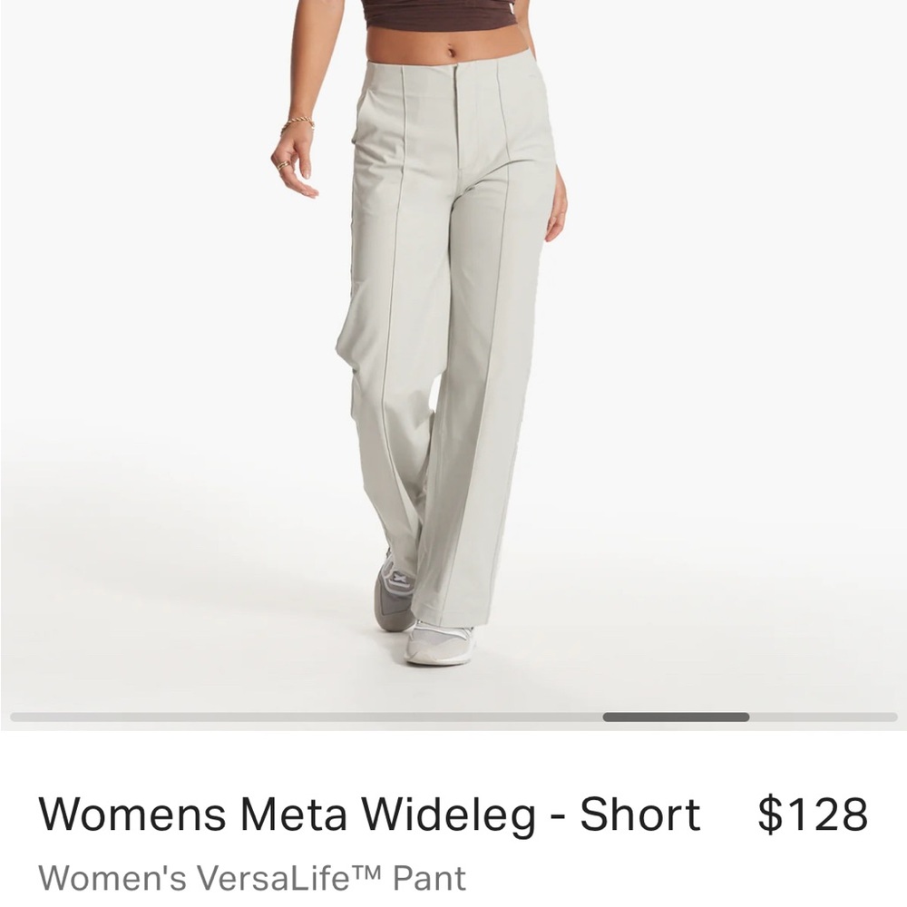 Women's Wide-Leg Pants in Light Gray M Short